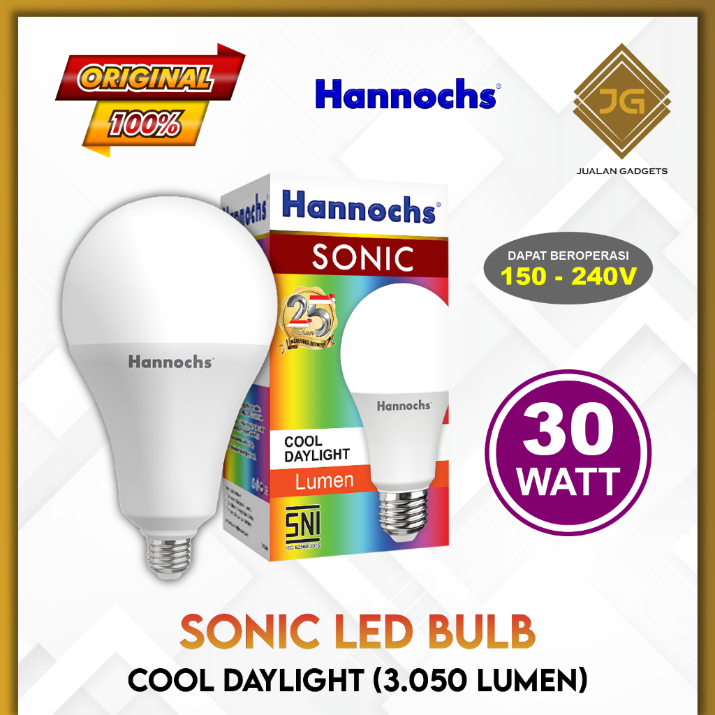 Jual Lampu Led Hannochs Sonic 30 Watt LED Bulb | Shopee Indonesia