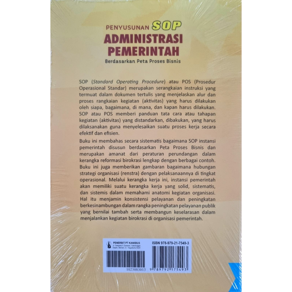 Jual PENYUSUNAN SOP ADMINISTRASI PEMERINTAH Berdasarkan Peta Proses ...
