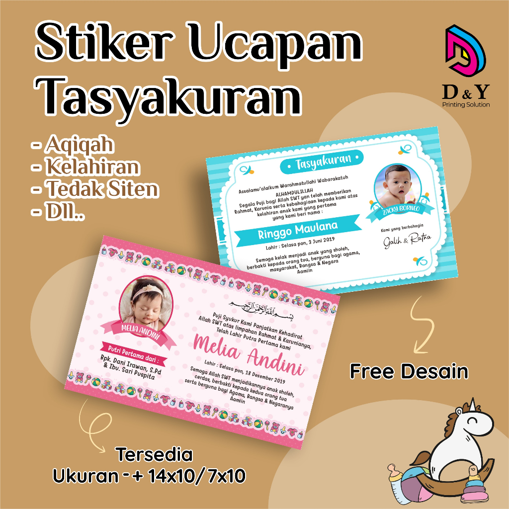 Jual STIKER TASYAKURANBOX NASI/STIKER AQIQAH/STIKER TEDAK SITEN/ LABEL ...