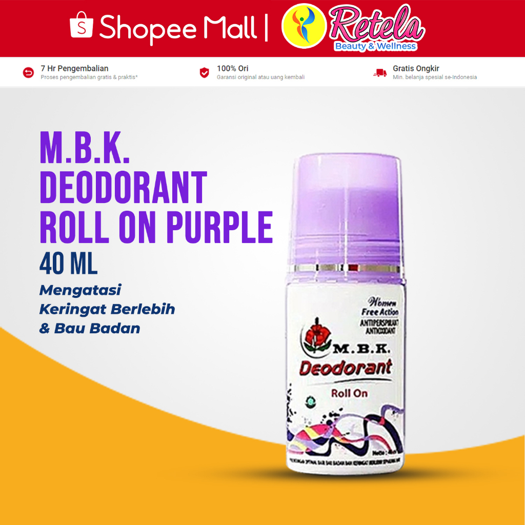 Jual M.B.K Roll On Purple Women Free Action 40 Ml / Deodorant ...