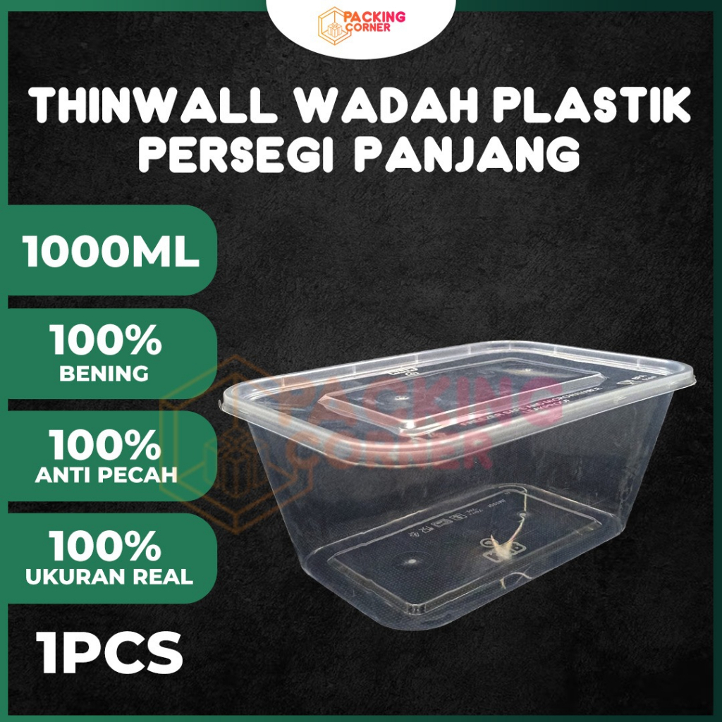 Jual Thinwall Persegi Panjang Food Container Takeaway Box Anti Panas