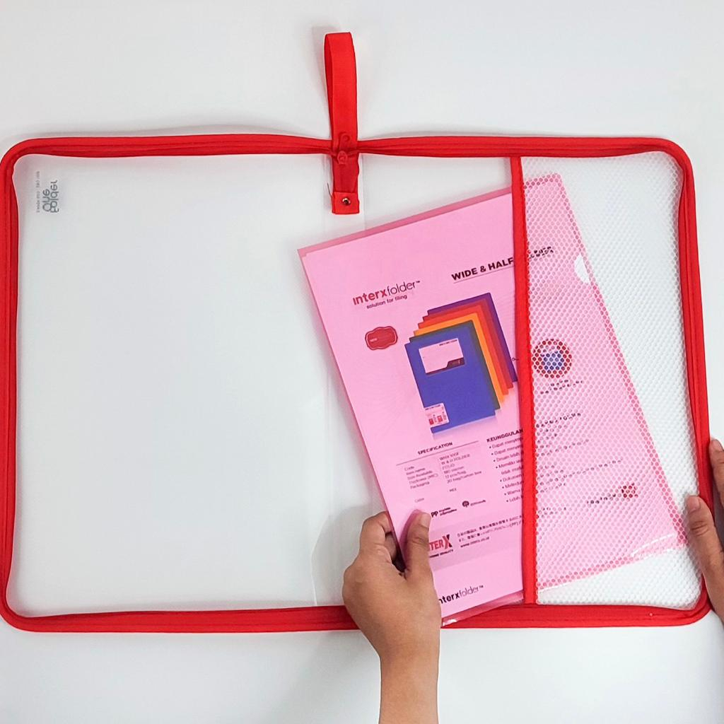 Jual Map Plastik Resleting Folio / Zipper File F4 / Zipper Bag FC ...