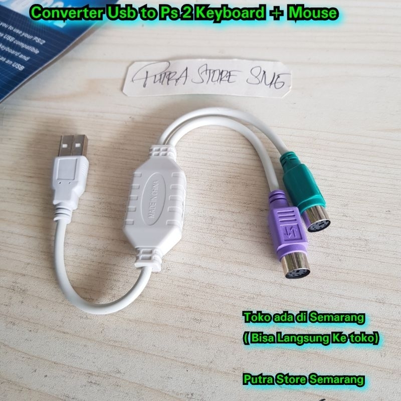 Jual Converter usb to ps 2 adapter usb female PS2 male Connector ...