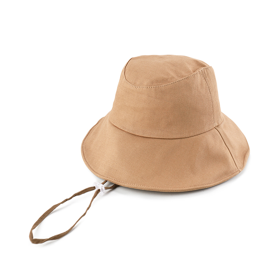 Jual Urban State - Basic Cotton Bucket Hat with String - Beige | Shopee ...