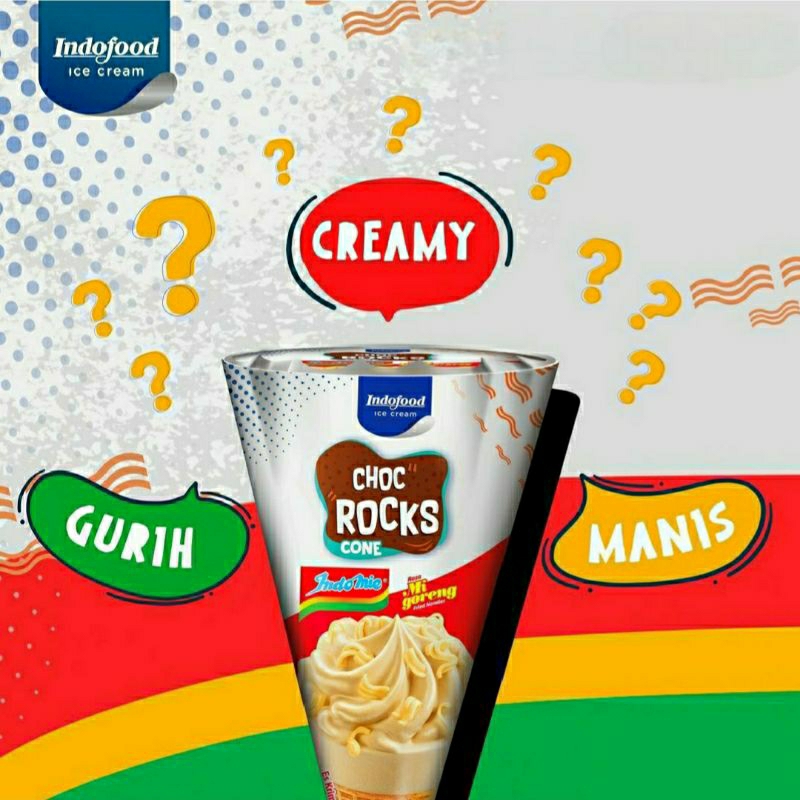 Jual Ice cream Choc Rocks Cone Indomie / es krim Indo Mie Indofood ...