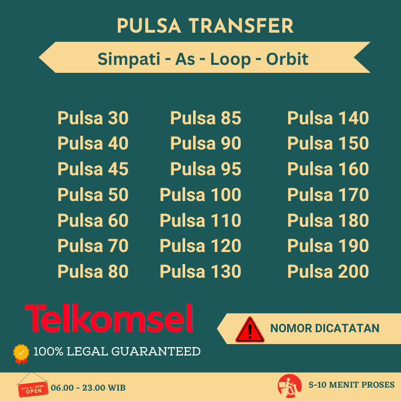 Jual PULSA TEKOMSEL TRANFER AS LOOP ORBIT SIMPATI MURAH Shopee Indonesia