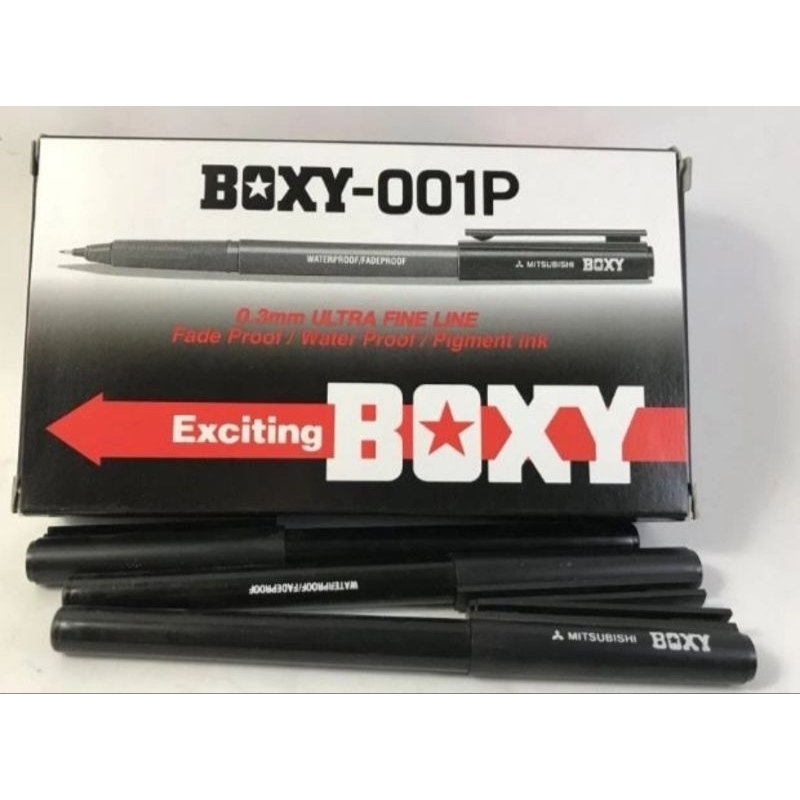 Jual ( 1 Pcs ) Pulpen Boxy 001P 0.3mm / Bolpen Tebal Boxy | Shopee ...