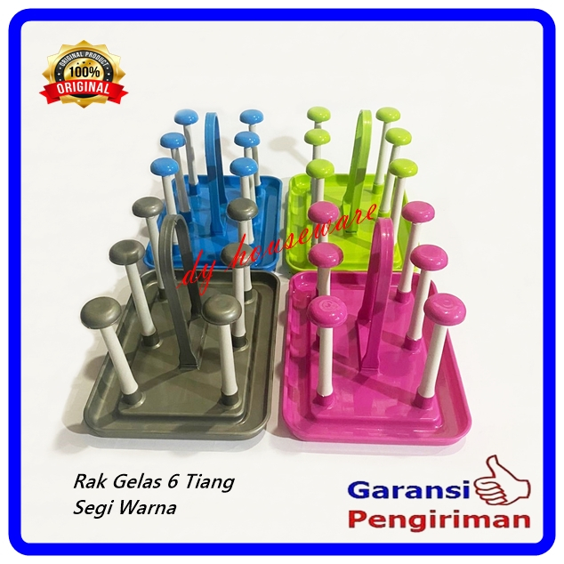 Jual Rak Gelas Segi Tempat Gelas Stand Glass Plastik Warna Warni Food Grade Shopee Indonesia