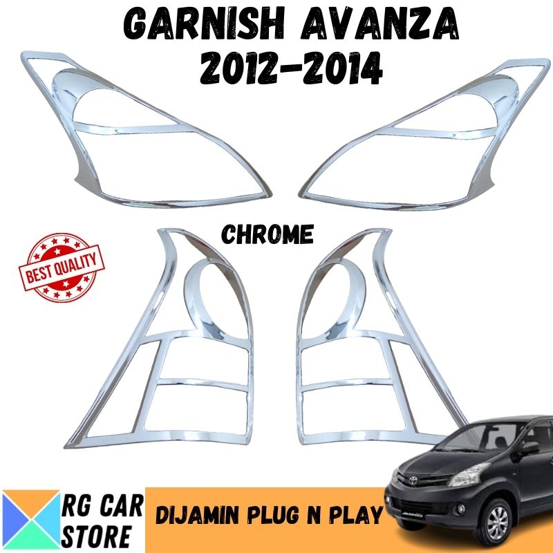 Jual GARNISH ALL NEW AVANZA 2012-2014 WARNA CHROME DIJAMIN PNP TINGGAL ...