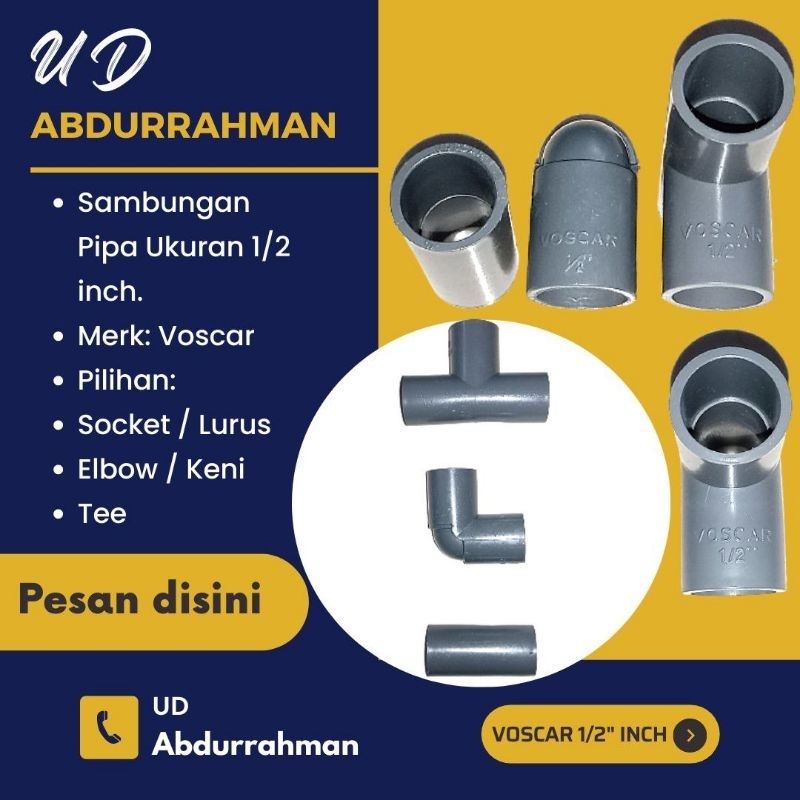 Jual Sambungan Pipa Paralon Pvc Ukuran 12 Inch Tipe Sok Lurus Keni