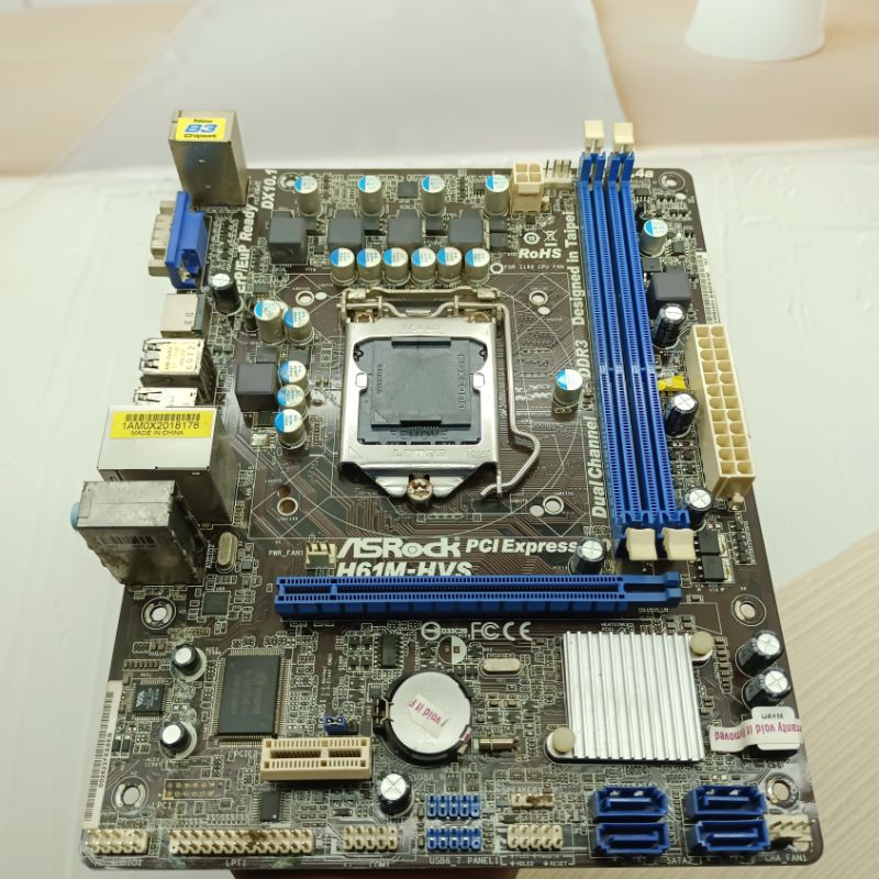 Jual motherboard mobo mainboard komputer PC ASRock H61 H61M-HVS ...