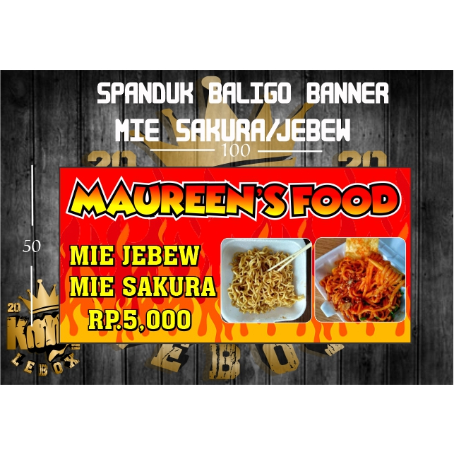 Jual Cetak Spanduk Baligho Banner Murah Mie Jebew 1x0 5 Shopee Indonesia