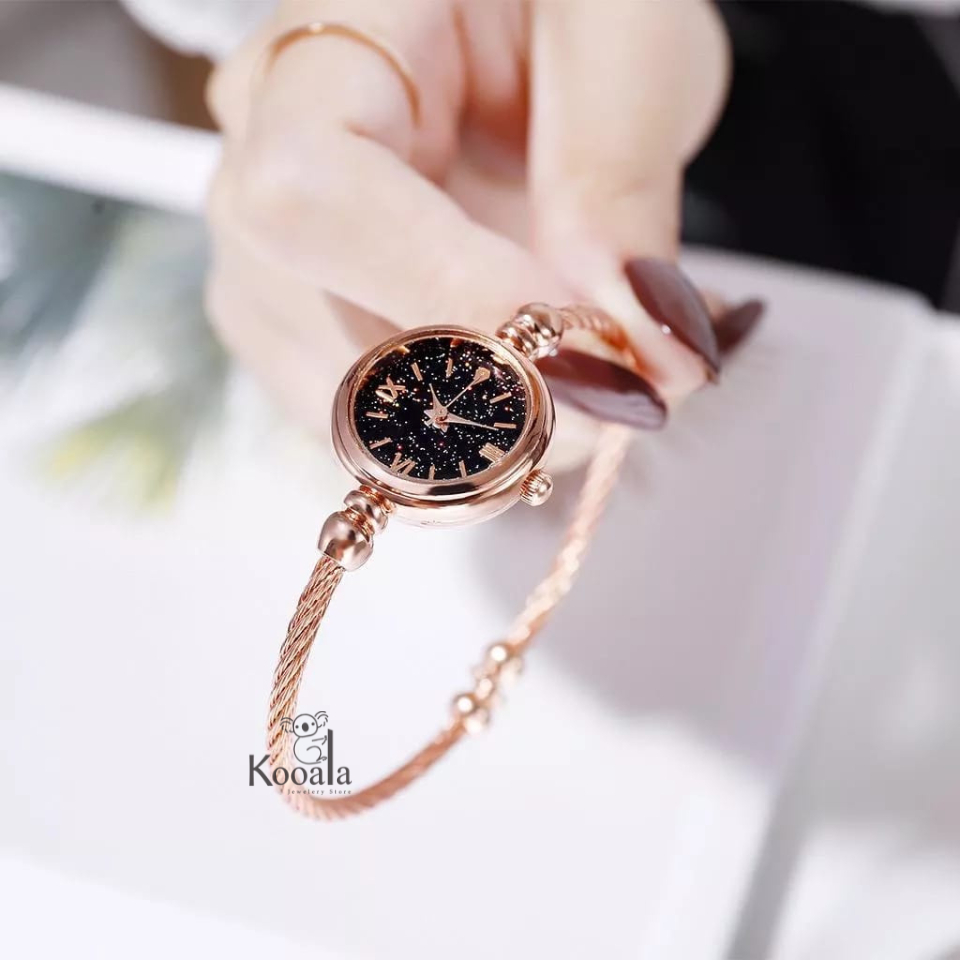 Jual Jam Tangan Gelang Wanita I Jam Dial Bulat Model Gelang Fashion