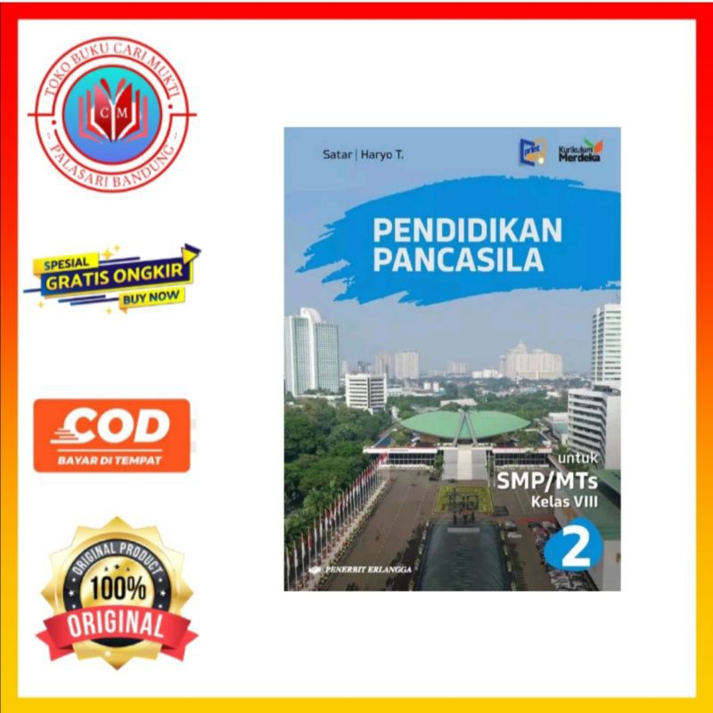 Jual Erlangga Buku Pendidikan Pancasila UntukSMP/MTS Kelas 8 Kurikulum ...