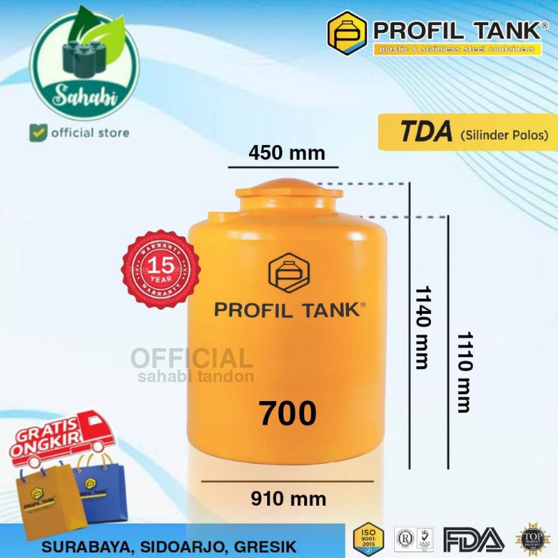 Jual Tandon Air / Tangki Air / Toren Air PROFIL TANK Ukuran 700 Liter ...