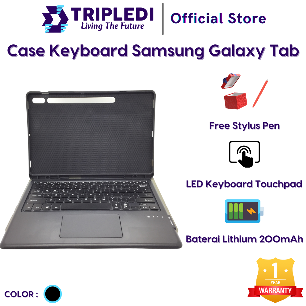 Jual TRIPLEDI Case Keyboard Touchpad LED Backlit Wireless Bluetooth