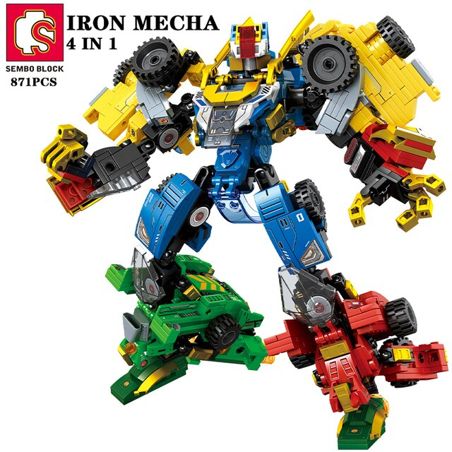Jual SEMBO MOTOR MECHA OF STEEL 4 IN 1 / CAR TRANSFORMER | Shopee Indonesia