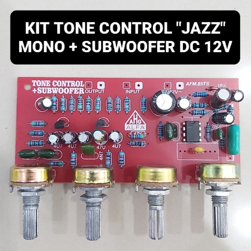 Jual Kit Tone Control Mono JAZZ Subwoofer 4 Potensio DC 12 Volt