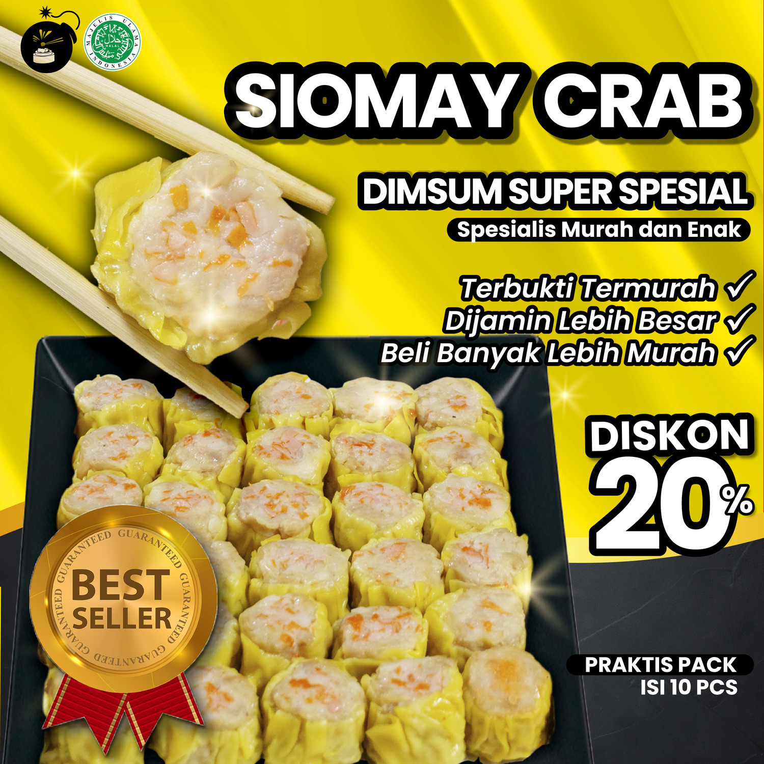 Jual Siomay Crab Siomay Kepiting Praktis Pack Frozen Food Halal