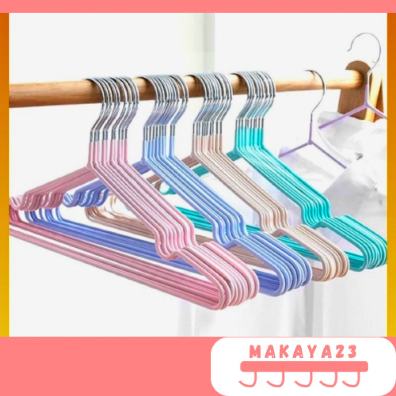 Jual Gantungan Baju Stainless Steel Isi 10pcs Hanger Gantung Baju Dewasa Hanger Baju Anti Karat 2802