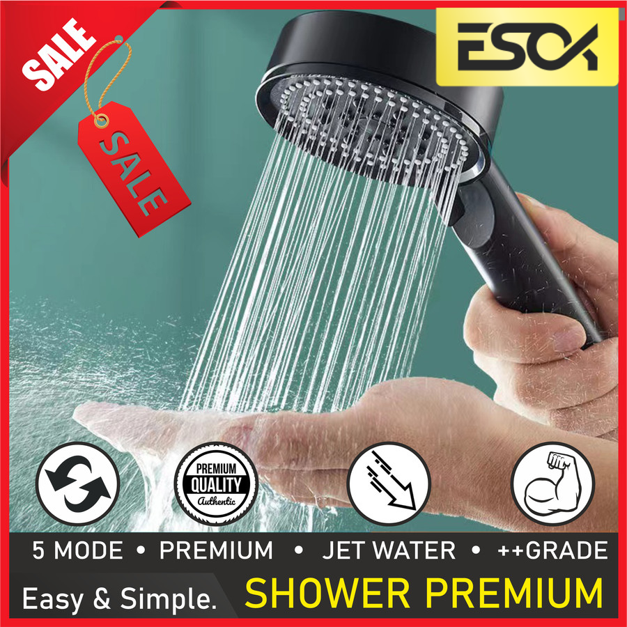 Jual Kepala Shower Mandi dengan 5 Mode Air Head Shower Handheld - Head ...