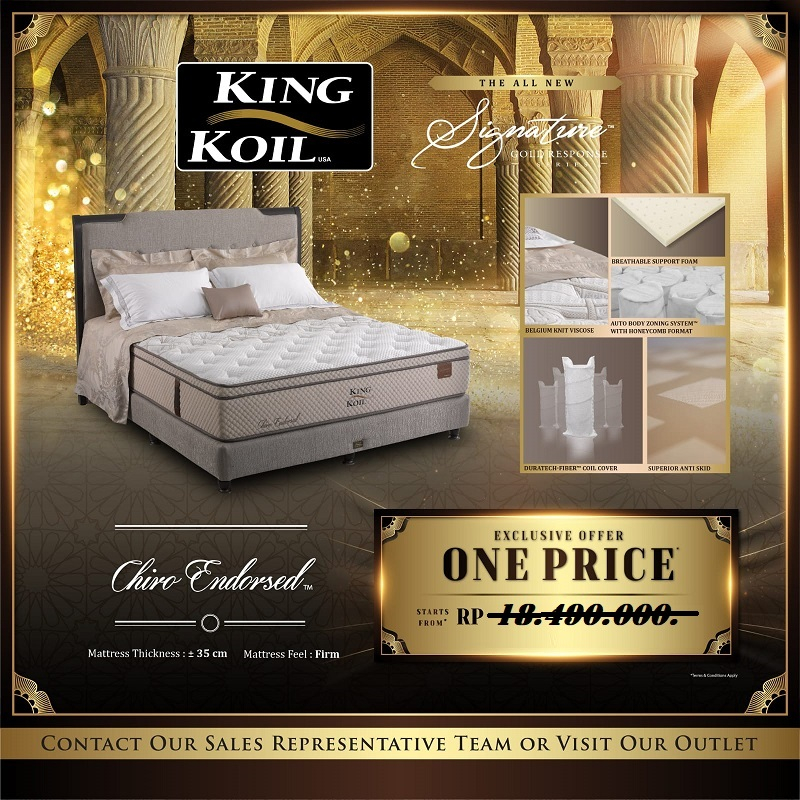 Jual KASUR KING KOIL CHIRO ENDORSED (Ukuran KING 160) TANPA DIVAN