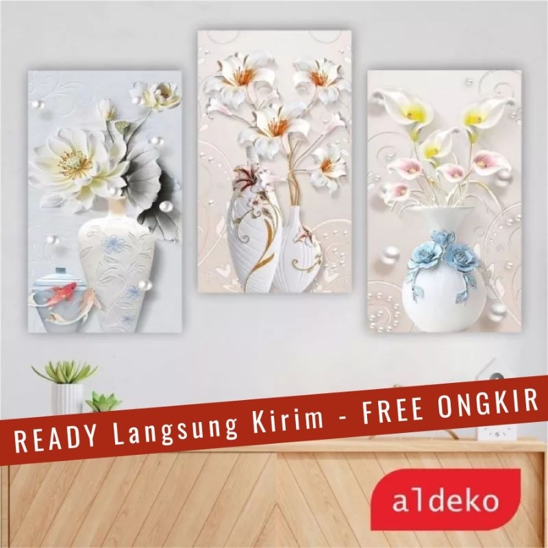 HIASAN DINDING BUNGA REALISTIK AESTHETIC (15X30) WALL DECOR PAJANGAN DINDING