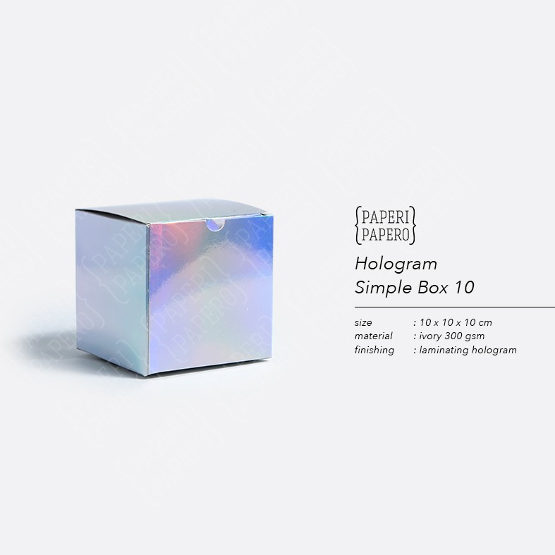 Jual Holographic Simple Box - Kotak Gelas Hampers Hologram (10x10x10 cm ...
