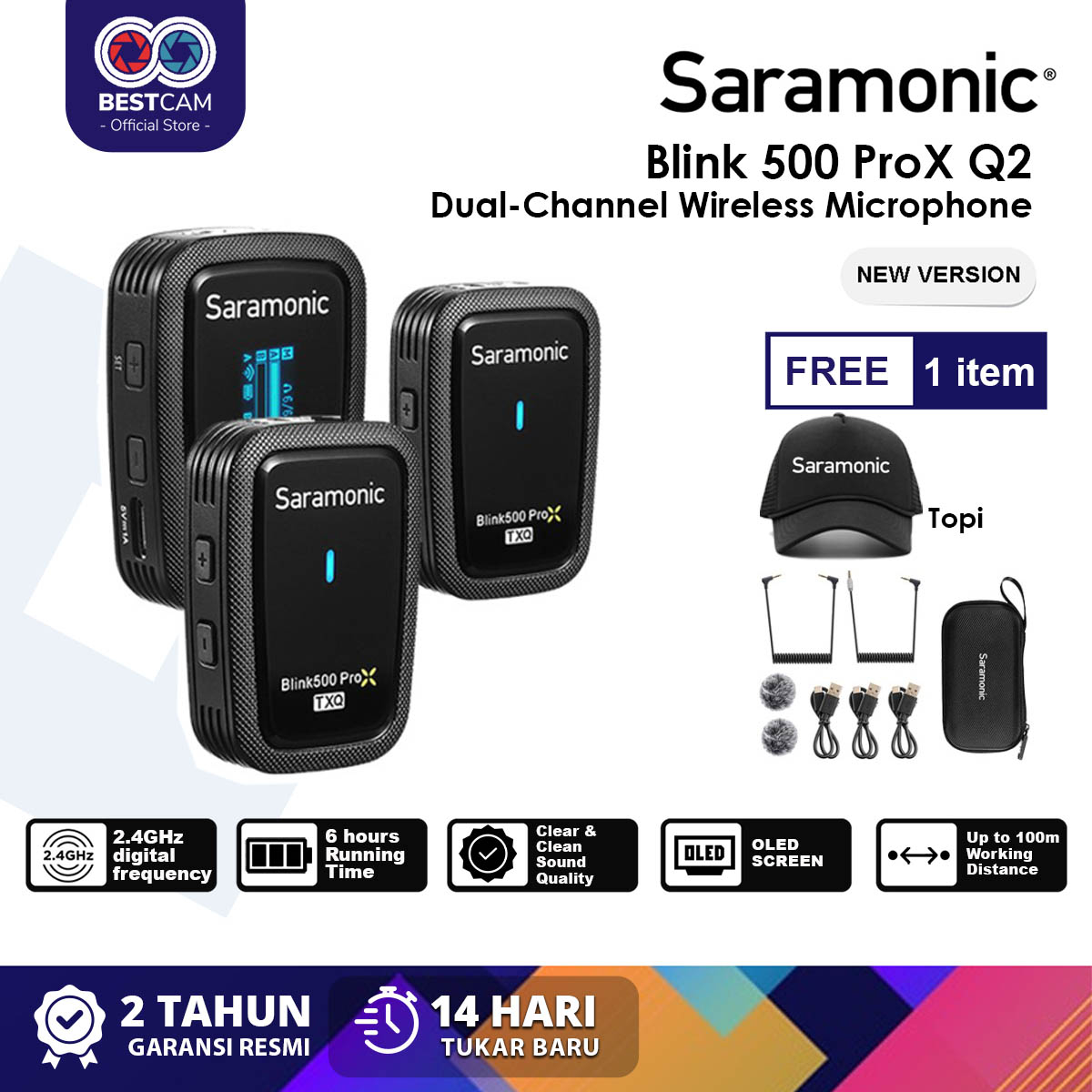 Jual Saramonic Blink Prox Q Q Dual Channel Wireless Microphone