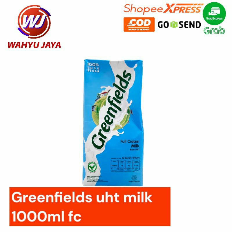 Jual greenfields uht milk 1000 ml fc | Shopee Indonesia