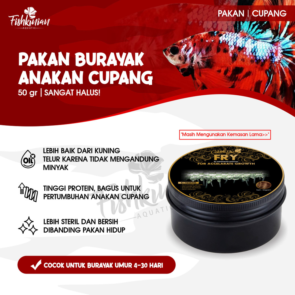 Jual Fishkinian | Pelet Cupang Fry - Untuk Anakan Cupang | Shopee Indonesia