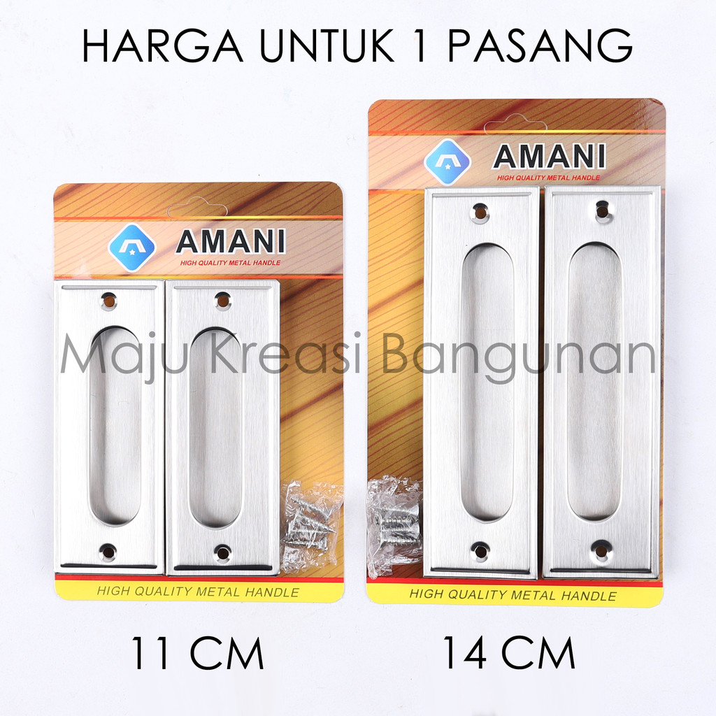 Jual Tarikan Tanam Amani Stainless Steel Handle Pintu Sliding Pegangan Lemari Dorong Geser