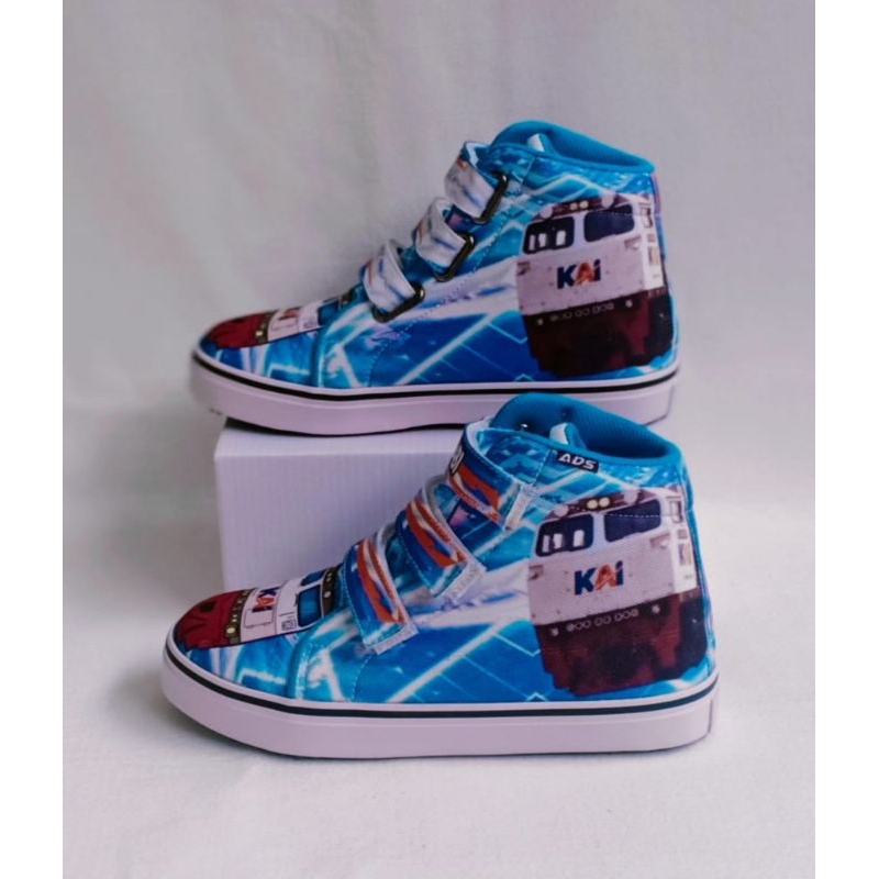 Jual ADS - Sepatu anak gambar KAI | cetak nama & foto | sepatu kereta ...