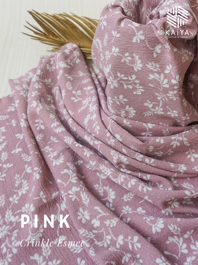 Jual Bahan Kain Crinkle Kringkle Kringkel Motif Esmee Kaiya Textile ...