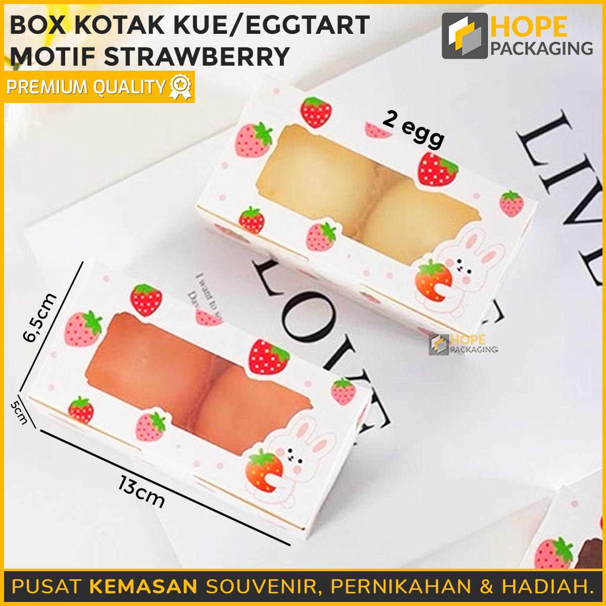 Jual Harga Pcs Box Kotak Kue Donut Egg Tart Motif Strawberry