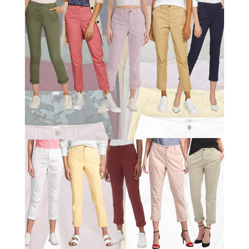 Jual GAP Girlfriend pants colourfull chinos PART 1 Shopee Indonesia