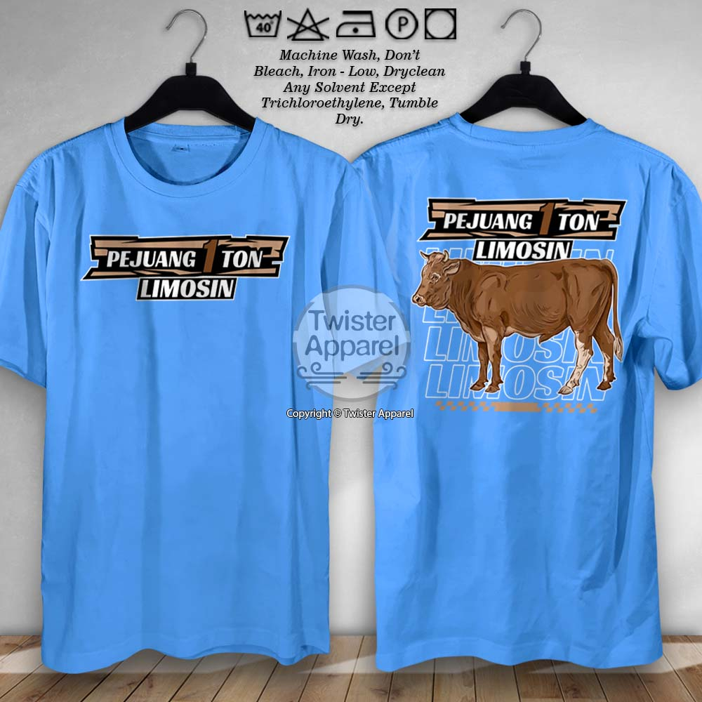 Jual Kaos Peternak Sapi Limosin Pejuang 1 Ton Baju Distro Tukang Ngarit