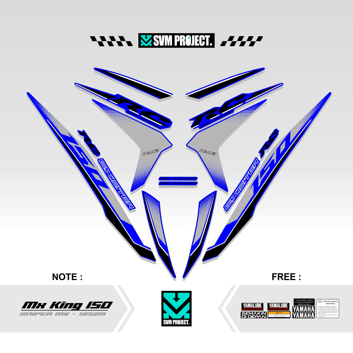 Jual STRIPING MX KING 150 MOTIF 37 / YAMAHA SNIPER 150 MXi / STICKER