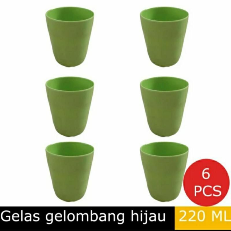 Jual Gelas Minum Gelombanggelas Melamin 220ml F803hijau Shopee Indonesia 0504