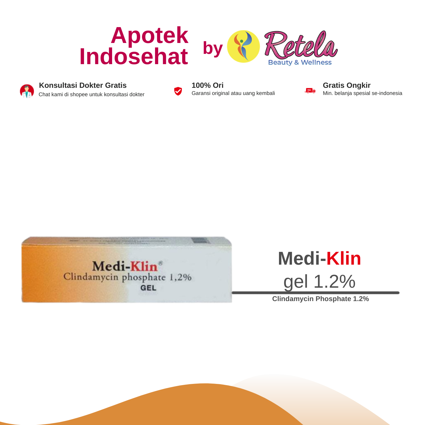 Jual MEDIKLIN 1% GEL 15GR | Shopee Indonesia