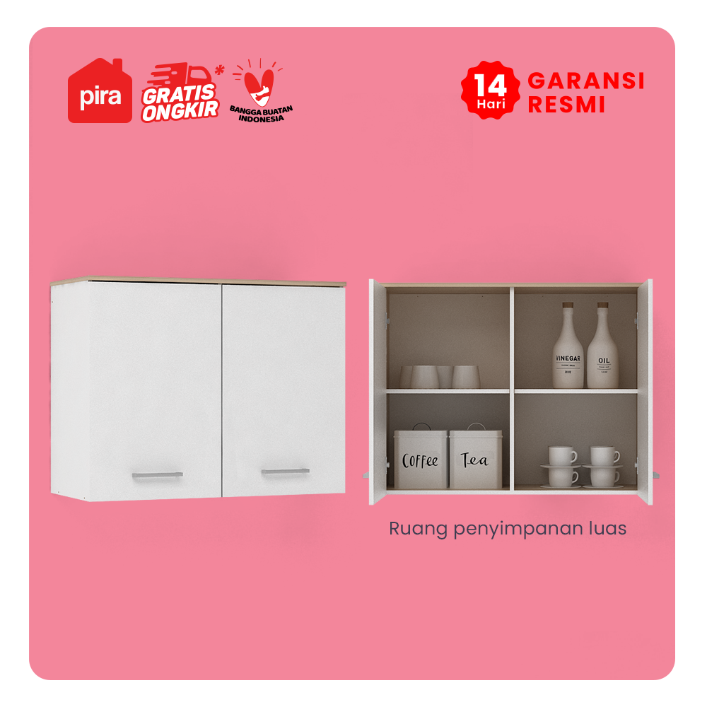 Jual Pira Metropolis Ox Aruna Kc Wu Rak Gantung Dapur Rak Dinding Full Pintu Shopee