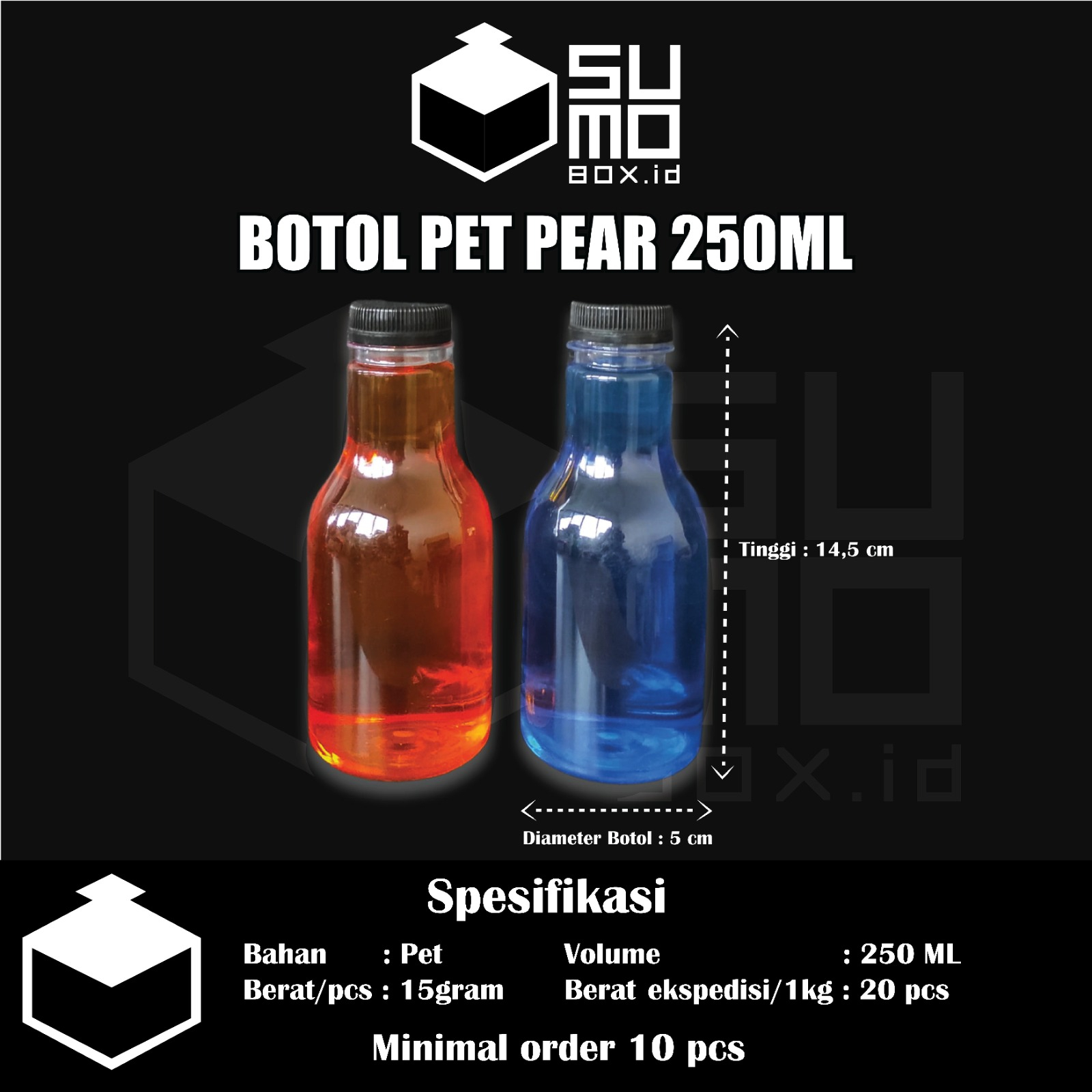 Jual Botol Plastik Pear 250ml Pir 250 ml Cikita Cendol Short Neck ...