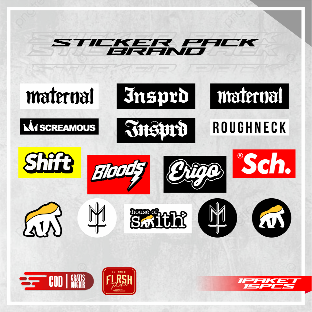 Jual STICKER BRAND PER 1 PCS | Shopee Indonesia