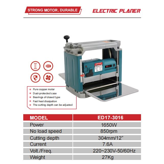 Jual Electric planner EDON ED17-3016 Mesin ketam otomatis mesin serut ...