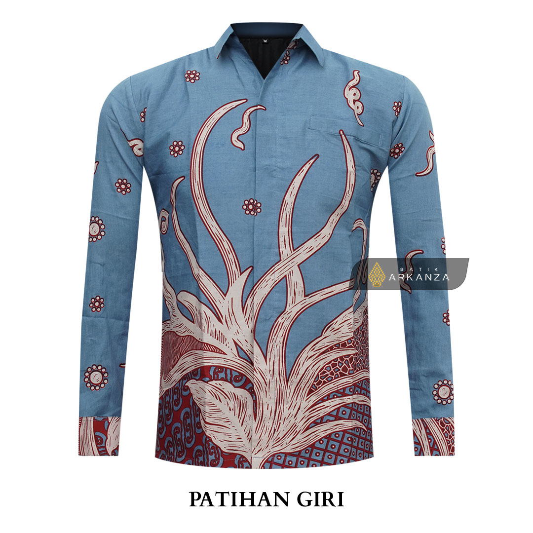 Jual BATIK ARKANZA Hem Atasan Kemeja Baju Batik Pria Cowok Laki Laki ...