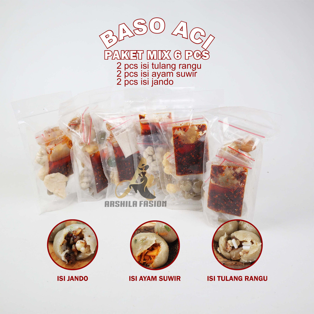 Jual Baso Aci Paket Mix 3 Rasa Isi Jando Tulang Rangu Ayam Suwir Paket