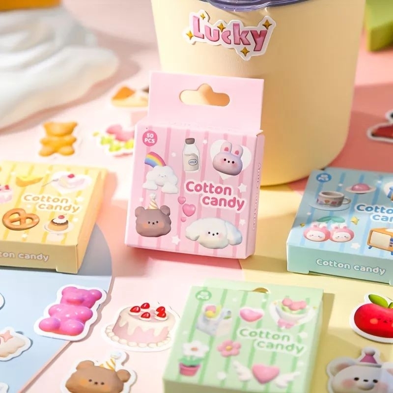 Jual Stiker Cotton Candy series manis imut lucu | Shopee Indonesia