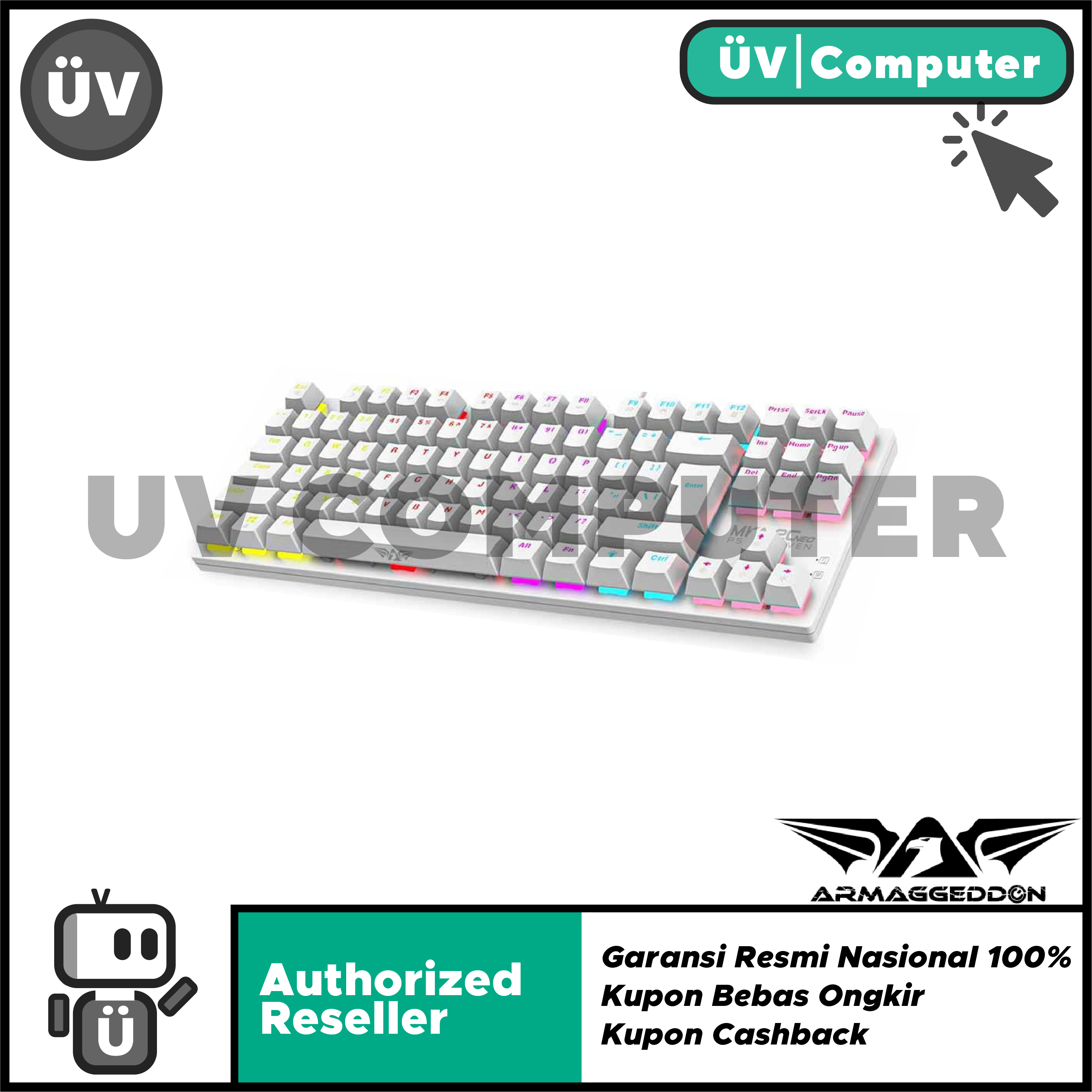 Jual Mechanical Keyboard Gaming Armaggeddon MKA-2C NEO Psychraven TKL ...