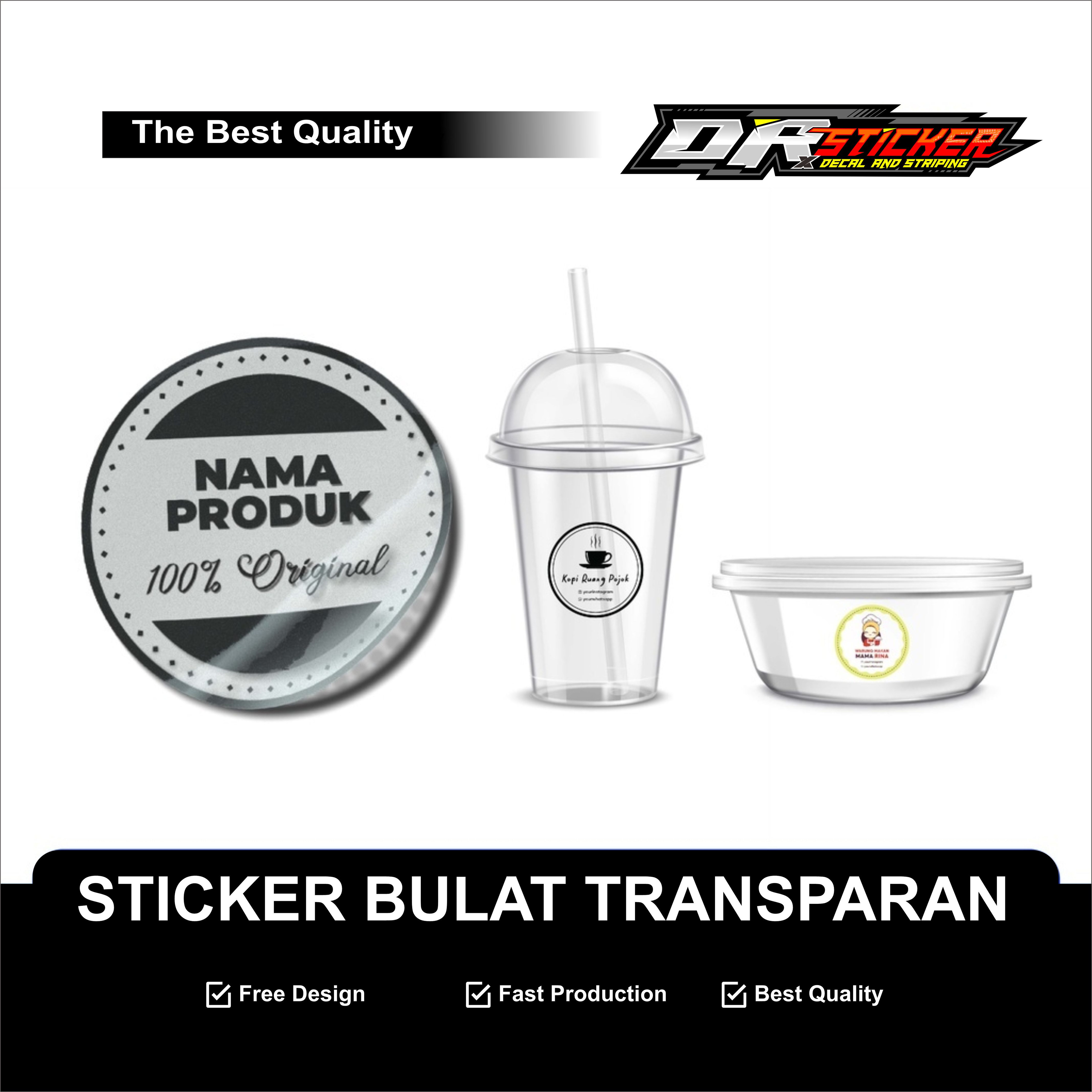 Jual CETAK STIKER CROMO / LABEL BULAT LABEL NAMA LABEL MAKANAN TOPLES ...