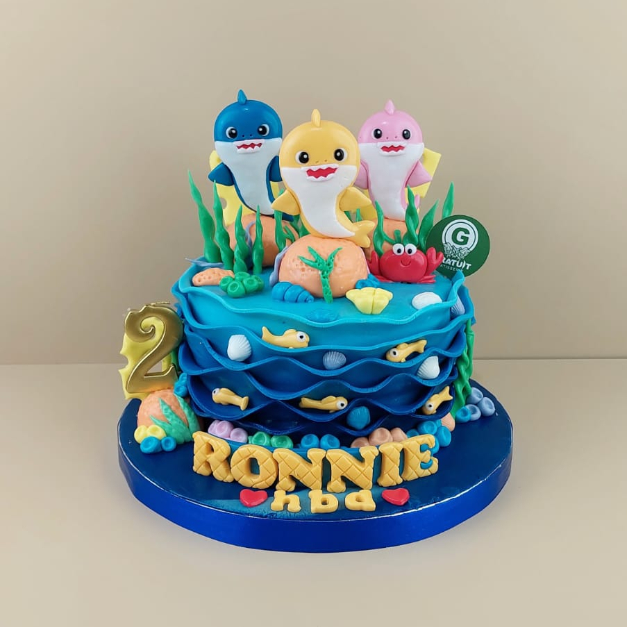 Jual BABY SHARK / KUE ULANG TAHUN UK 15CM | Shopee Indonesia